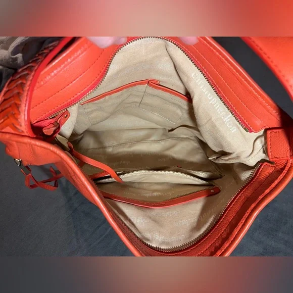 Christopher Kon — Salmon Leather Shoulder Bag - Picture 7 of 11